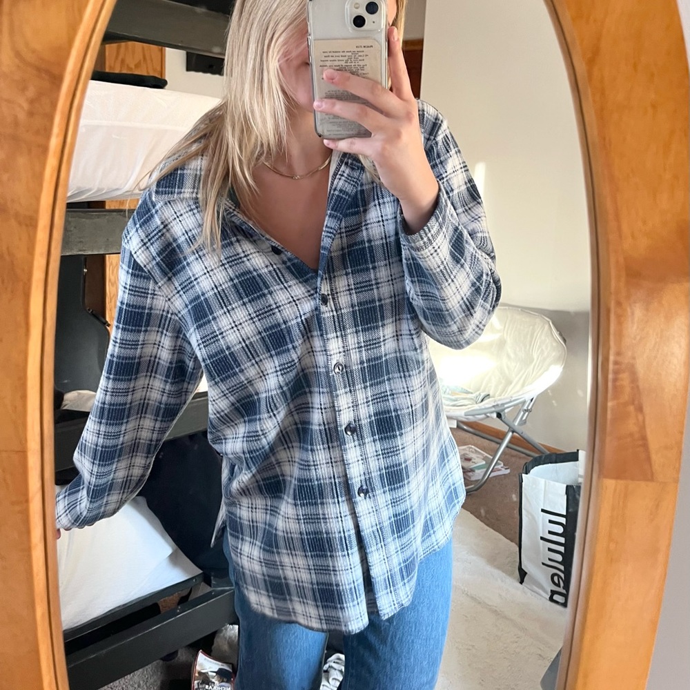 Blue Plaid Basic Editions Flannel